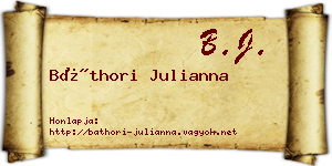 Báthori Julianna névjegykártya