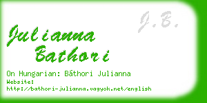 julianna bathori business card