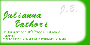 julianna bathori business card